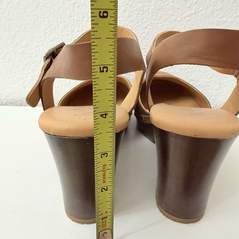 Korks by Kork-Ease Brown Leather Clog Heels Mary Jane Platform Shoes Women 10/42 - Picture 7 of 11